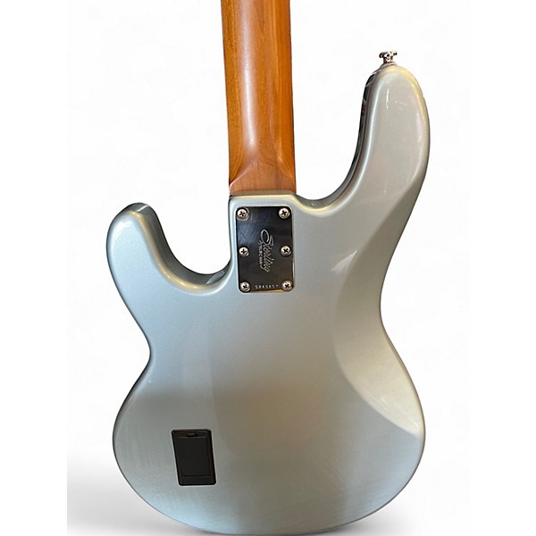 Used Sterling Audio StingRay Ray34 Firemist Silver Electric Bass Guitar