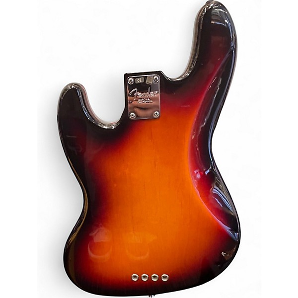 Used 2013 Fender American Standard Jazz Bass 3 Tone Sunburst Electric Bass Guitar