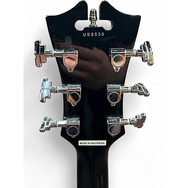 Used D'Angelico Premier Series DC Black Hollow Body Electric Guitar