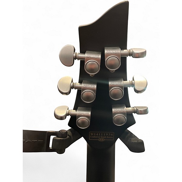 Used Schecter Guitar Research Damien Platinum Black Solid Body Electric Guitar