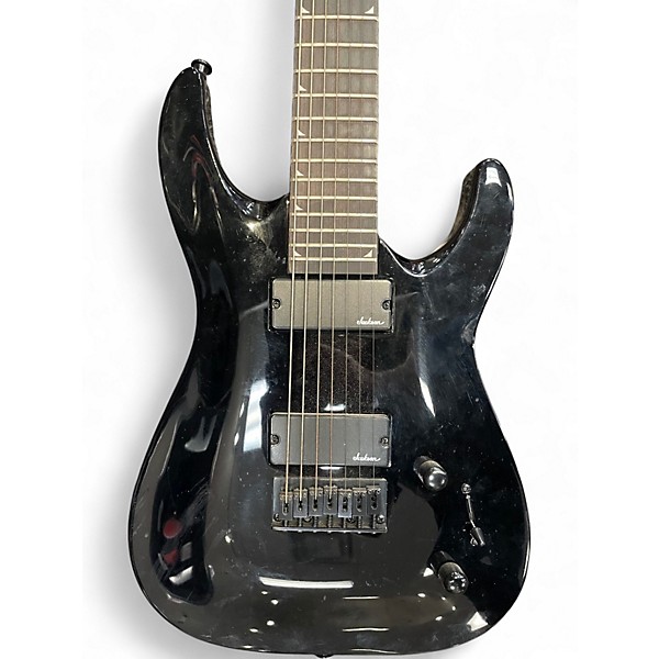 Used Jackson JS22-7 Dinky 7 String Black Solid Body Electric Guitar