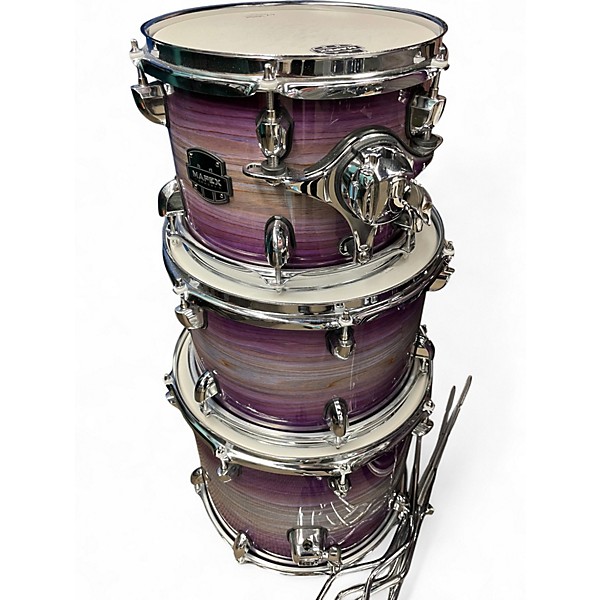 Used Mapex 6 Piece armory Trans Purple Drum Kit