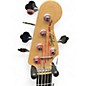 Used Squier Deluxe Jazz Bass Active V 5 String 2 Tone Sunburst Electric Bass Guitar