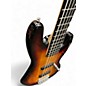 Used Squier Deluxe Jazz Bass Active V 5 String 2 Tone Sunburst Electric Bass Guitar