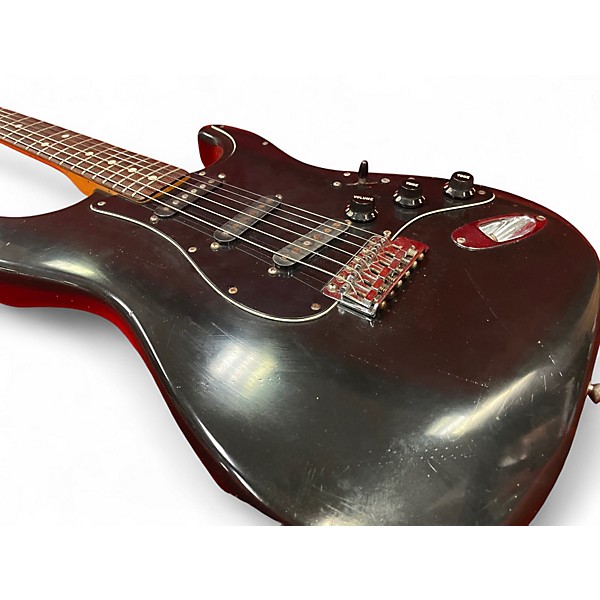 Vintage 1981 Fender American Stratocaster Black Solid Body Electric Guitar