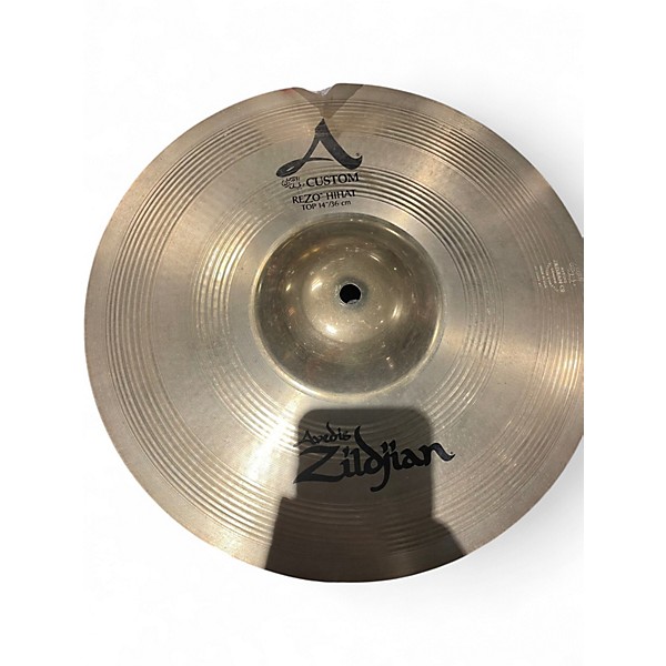 Used Zildjian 14in A Custom Rezo Hi Hat Pair Cymbal