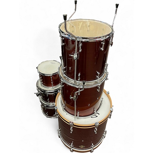 Used Sawtooth 6 Piece Drum Kit red Drum Kit