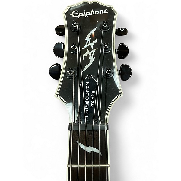 Used Epiphone Les Paul Custom GX Prophecy Trans Black Solid Body Electric Guitar