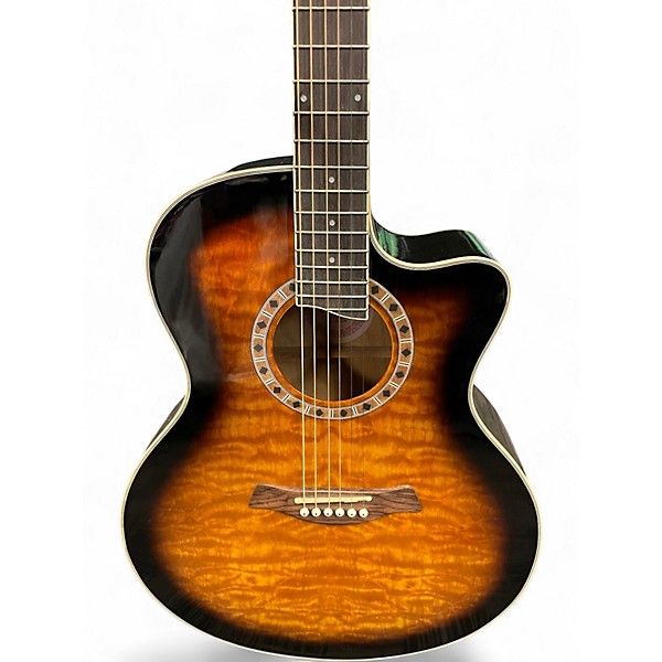 Used Jay Turser JTA424 SUNBURST Acoustic Electric Guitar