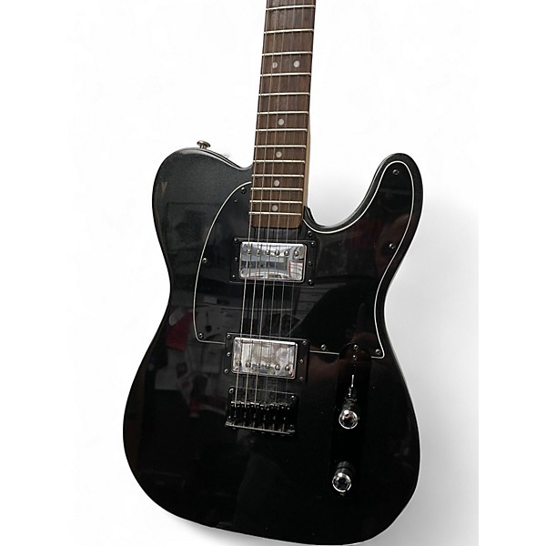 Used Squier Affinity Telecaster HH Matching Headstock Metalic Black Solid Body Electric Guitar