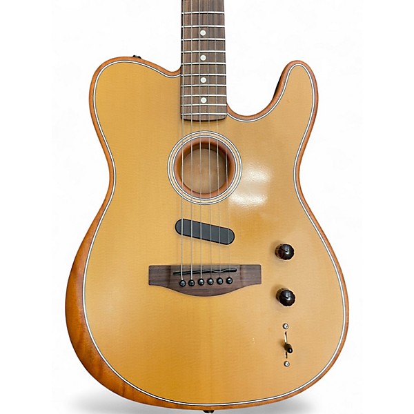 Used Fender Acoustasonic Player Telecaster Butterscotch Acoustic Electric Guitar