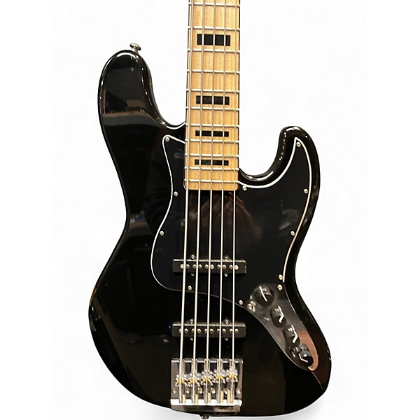 Used Cnz Audio Modded JB Vintage '75 5 String Black Electric Bass Guitar