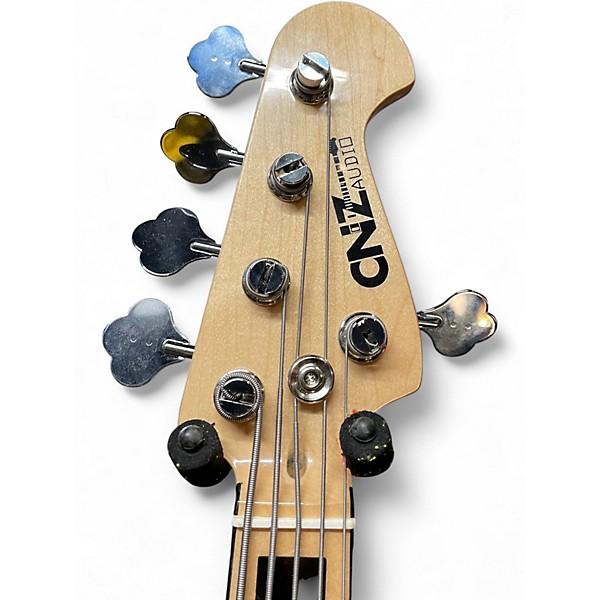 Used Cnz Audio Modded JB Vintage '75 5 String Black Electric Bass Guitar