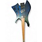 Used Nk Headless Green Blue Solid Body Electric Guitar thumbnail
