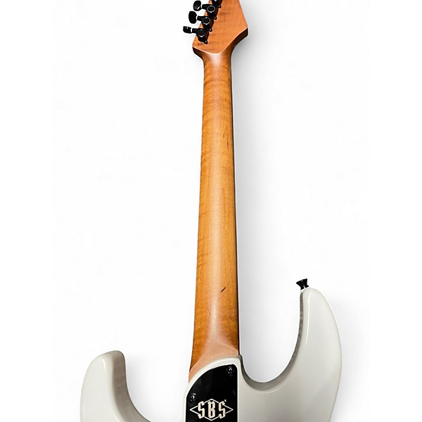 Used Sbs Floyd Rose 6-String White Solid Body Electric Guitar