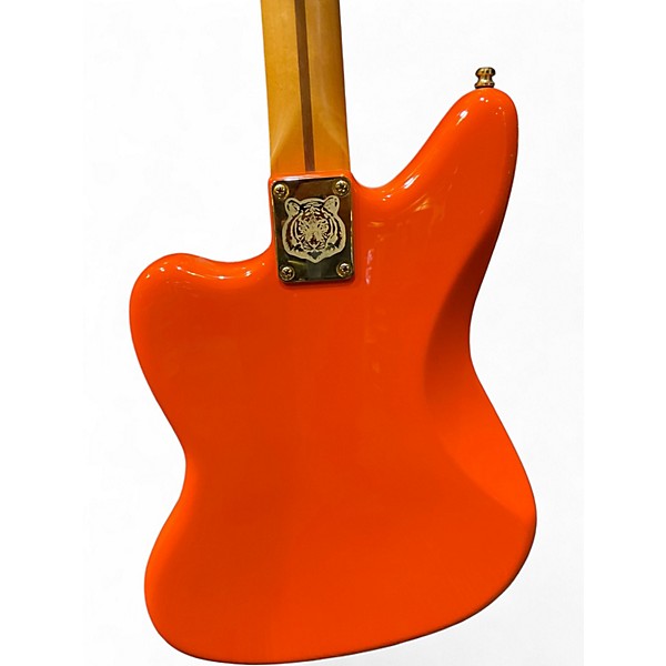 Used Fender Mike Kerr signature jaguar bass Tiger's blood orange Electric Bass Guitar