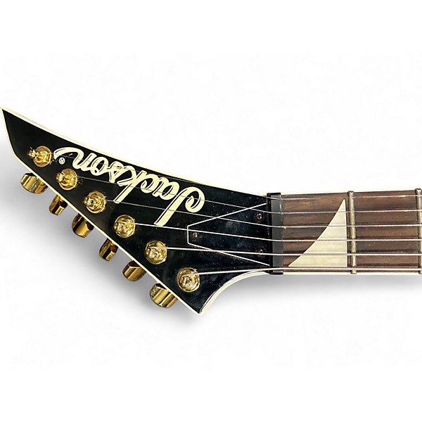 Used 2016 Jackson JS Series Rhoads JS32 Black with White Bevels Solid Body Electric Guitar