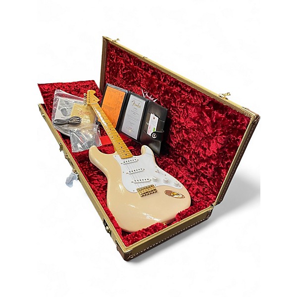 Used Fender Custom Shop '54 Deluxe Closet Classic Hardtail Stratocaster Faded Aged Shell Pink Solid Body Electric Guitar