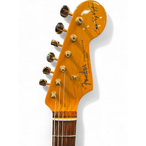 Used Fender Artist Series Stevie Ray Vaughan Stratocaster 3 Color Sunburst Solid Body Electric Guitar