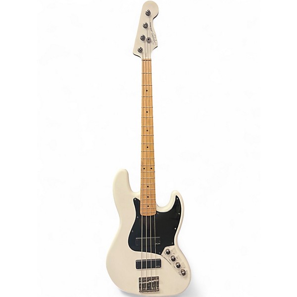 Used Squier JAZZ WHITE Electric Bass Guitar