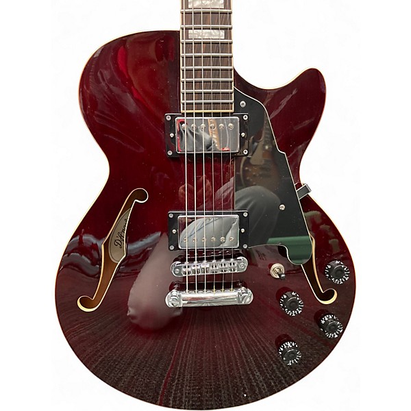 Used D'Angelico Premier Series SS Wine Red Hollow Body Electric Guitar