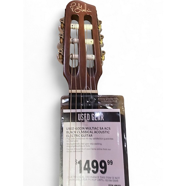 Used Godin MULTIAC SA ACS BLACK Classical Acoustic Electric Guitar