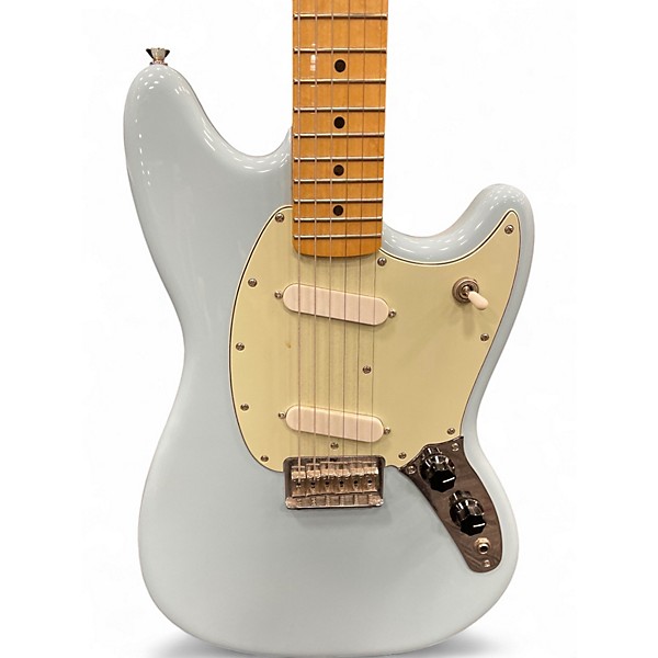 Used 2023 Fender Mustang Daphne Blue Solid Body Electric Guitar