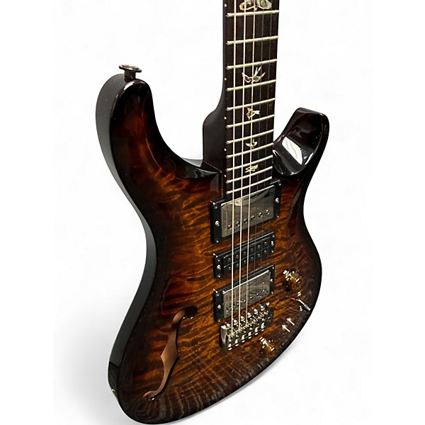 Used PRS Wood Library Custom 22 10 Top Black and Gold Solid Body Electric Guitar