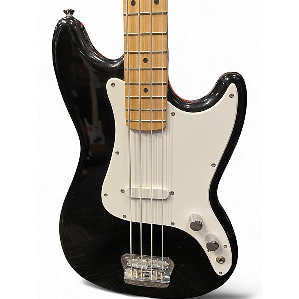 Used Squier Bronco Black Electric Bass Guitar