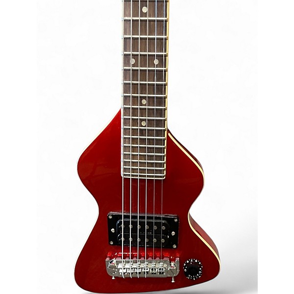 Used Chiquita TRAVEL GUITAR Candy Apple Red Electric Guitar