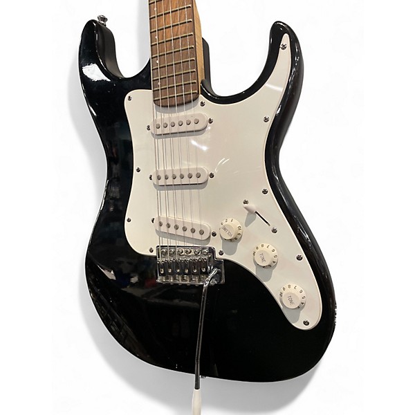 Used Lyon By Washburn S Type Black Solid Body Electric Guitar