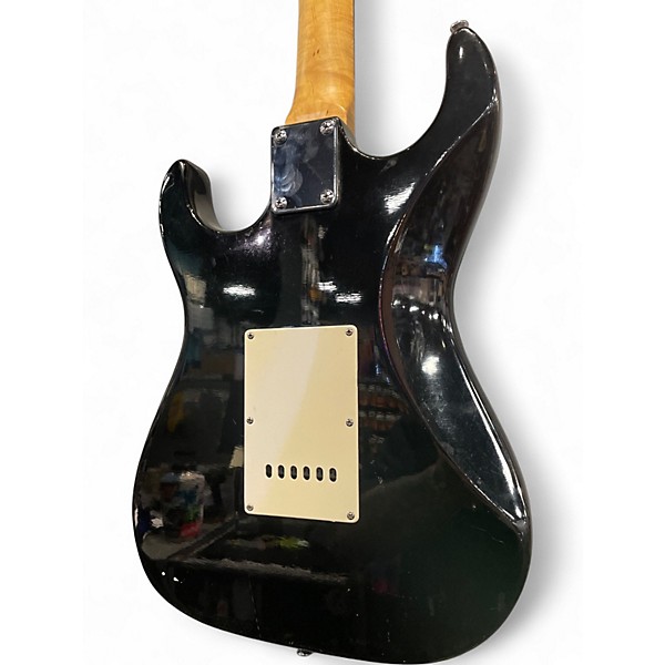 Used Lyon By Washburn S Type Black Solid Body Electric Guitar