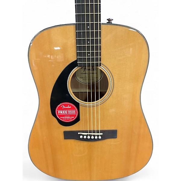 Used Fender CD60 Dreadnought LH Natural Acoustic Guitar