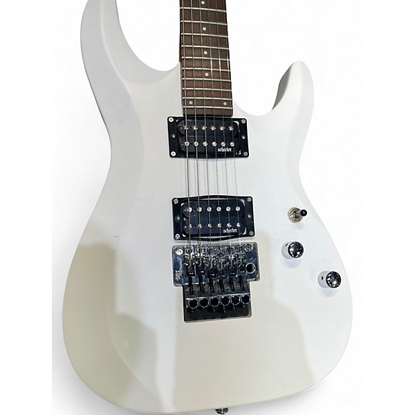 Used Schecter Guitar Research C-6FR DELUXE Alpine White Solid Body Electric Guitar