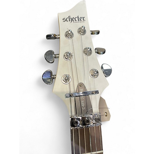 Used Schecter Guitar Research C-6FR DELUXE Alpine White Solid Body Electric Guitar