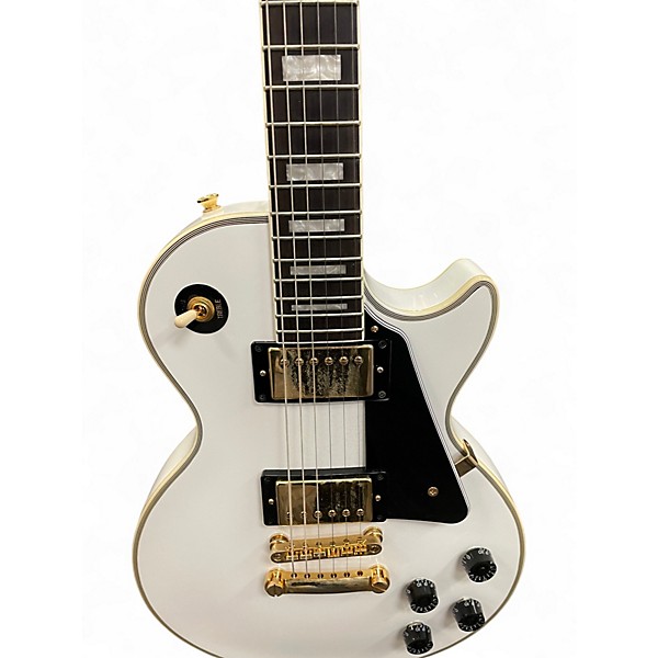 Used Epiphone Les Paul Custom WHITE Solid Body Electric Guitar