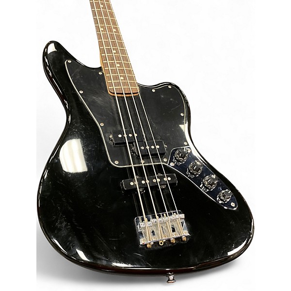 Used Squier JAGUAR BASS Black Electric Bass Guitar