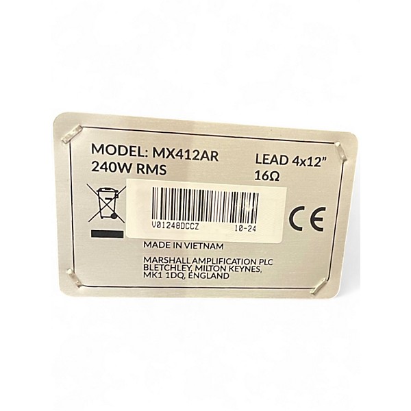 Used Marshall MX412AR Cab Guitar Cabinet