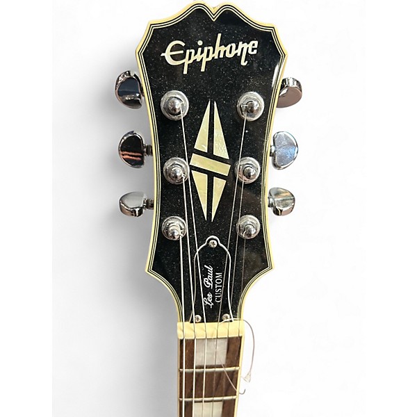 Used Epiphone Les Paul Custom Silverburst Solid Body Electric Guitar