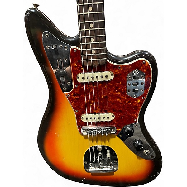 Vintage 1965 Fender Jaguar Tobacco Burst Solid Body Electric Guitar