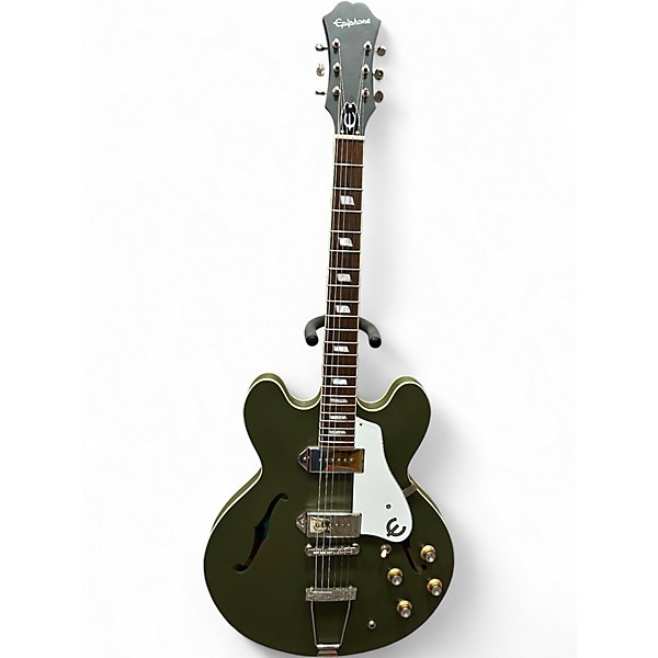 Used Epiphone Casino WORN OLIVE Hollow Body Electric Guitar