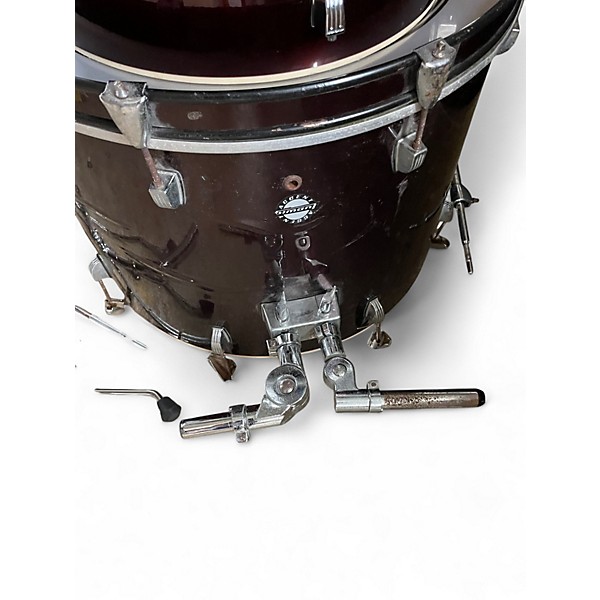 Used Ludwig 4 Piece Accent Wine Red Drum Kit