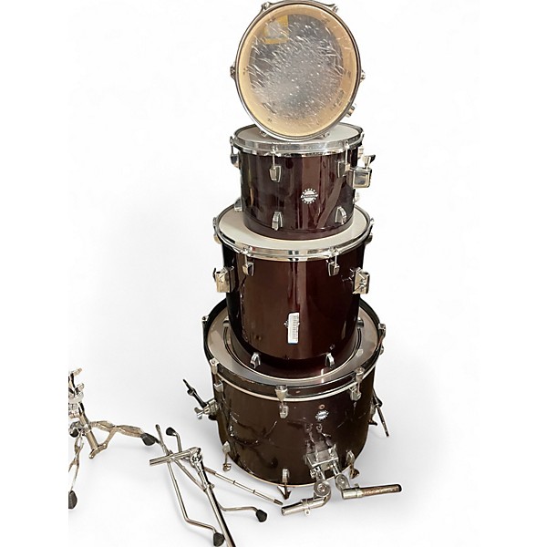 Used Ludwig 4 Piece Accent Wine Red Drum Kit