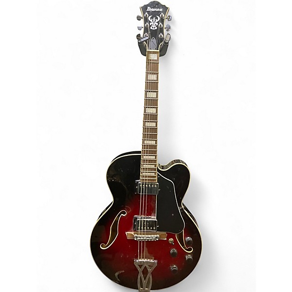 Used Ibanez AF75T TRANS RED Hollow Body Electric Guitar