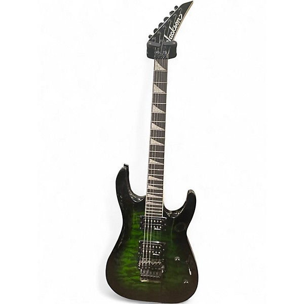 Used Jackson JS32Q QUILTED GREEN Solid Body Electric Guitar