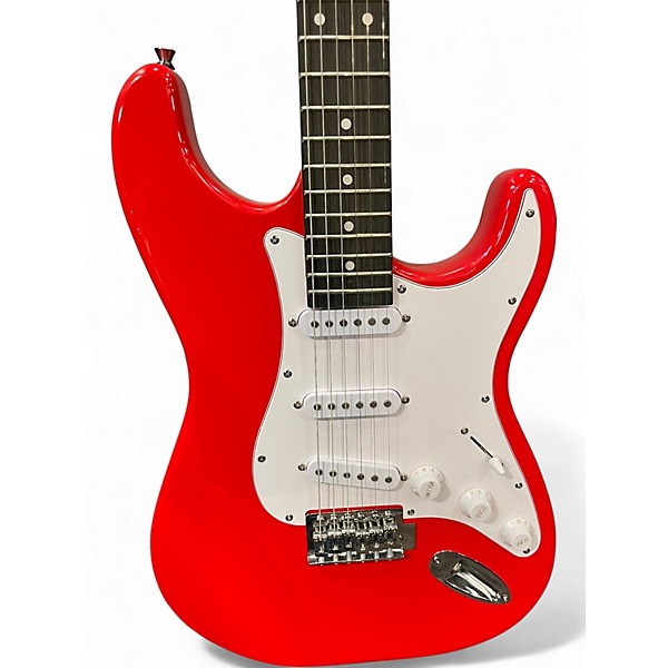 Used Glarry STRATOCASTER Red Solid Body Electric Guitar