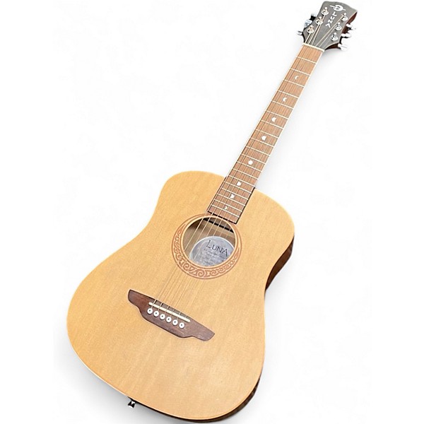 Used Luna Muse Safari Series Spruce 3/4 Natural Acoustic Guitar