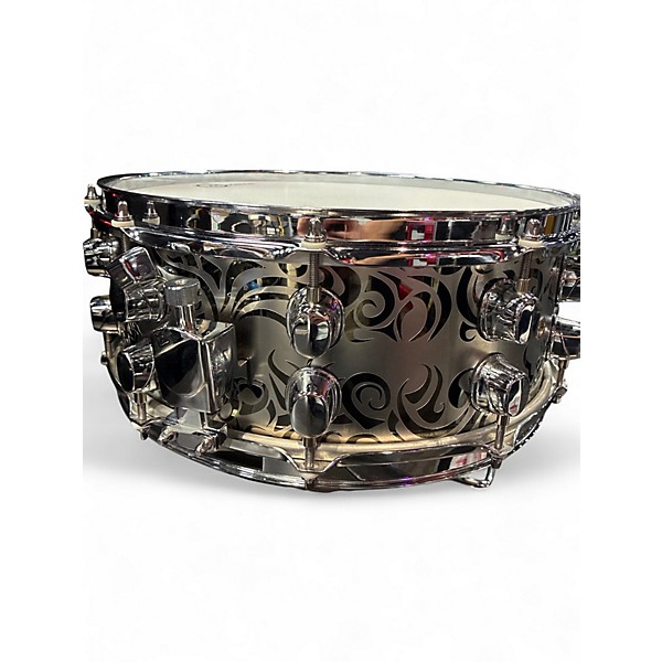 Used Mapex 14X5.5 Black Panther Premium Snare Silver Drum