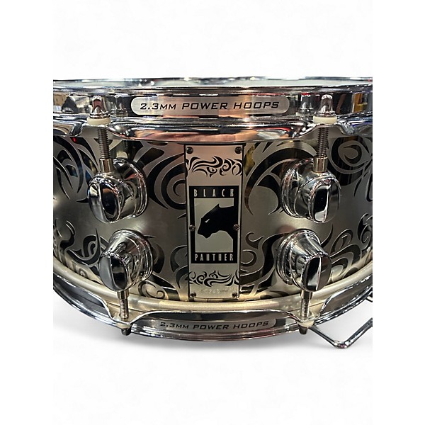 Used Mapex 14X5.5 Black Panther Premium Snare Silver Drum