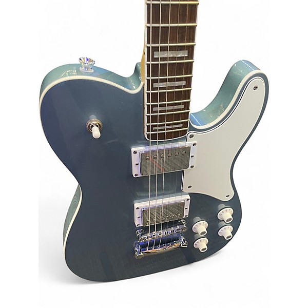 Used Squier PANAMA TELECASTER DELUXE Blue Solid Body Electric Guitar